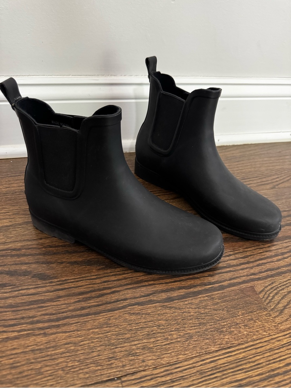 Women’s J.Crew Black Chelsea Rain Boots